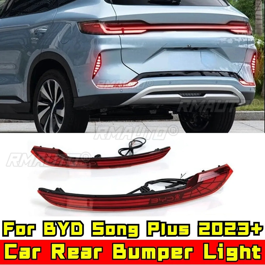 Luz de parachoques trasero LED Luz antiniebla de freno de parachoques trasero izquierdo Derecho Luz trasera LED para BYD Song Plus Champion Edition 2023+