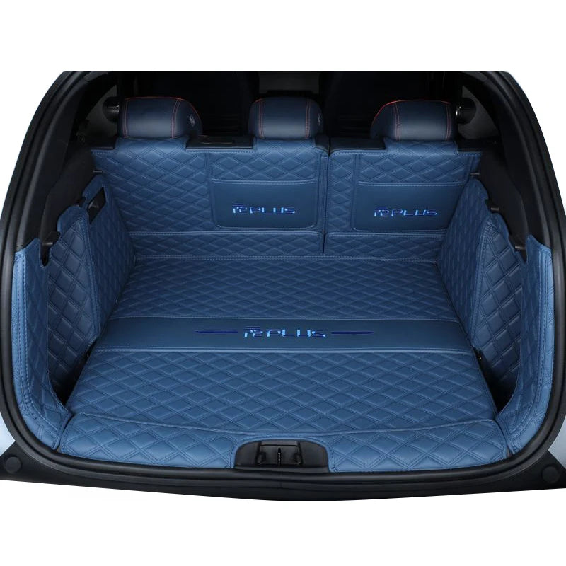 Alfombrilla de protección del maletero del piso del coche de cuero PU para Byd Yuan Plus 2022 Accesorios interiores del coche Juego completo Interior automotriz